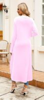 Ruma Fashion Women's Beige Long Sleeve Cardigan – Lightweight Open Front Duster with Pockets