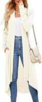 Ruma Fashion Women's Beige Long Sleeve Cardigan – Lightweight Open Front Duster with Pockets