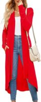 Ruma Fashion Women's Beige Long Sleeve Cardigan – Lightweight Open Front Duster with Pockets