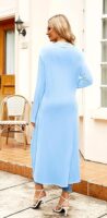 Ruma Fashion Women's Beige Long Sleeve Cardigan – Lightweight Open Front Duster with Pockets