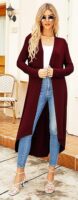 Ruma Fashion Women's Beige Long Sleeve Cardigan – Lightweight Open Front Duster with Pockets