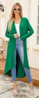 Ruma Fashion Women's Beige Long Sleeve Cardigan – Lightweight Open Front Duster with Pockets