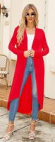 Ruma Fashion Women's Beige Long Sleeve Cardigan – Lightweight Open Front Duster with Pockets