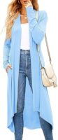 Ruma Fashion Women's Beige Long Sleeve Cardigan – Lightweight Open Front Duster with Pockets