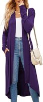 Ruma Fashion Women's Beige Long Sleeve Cardigan – Lightweight Open Front Duster with Pockets